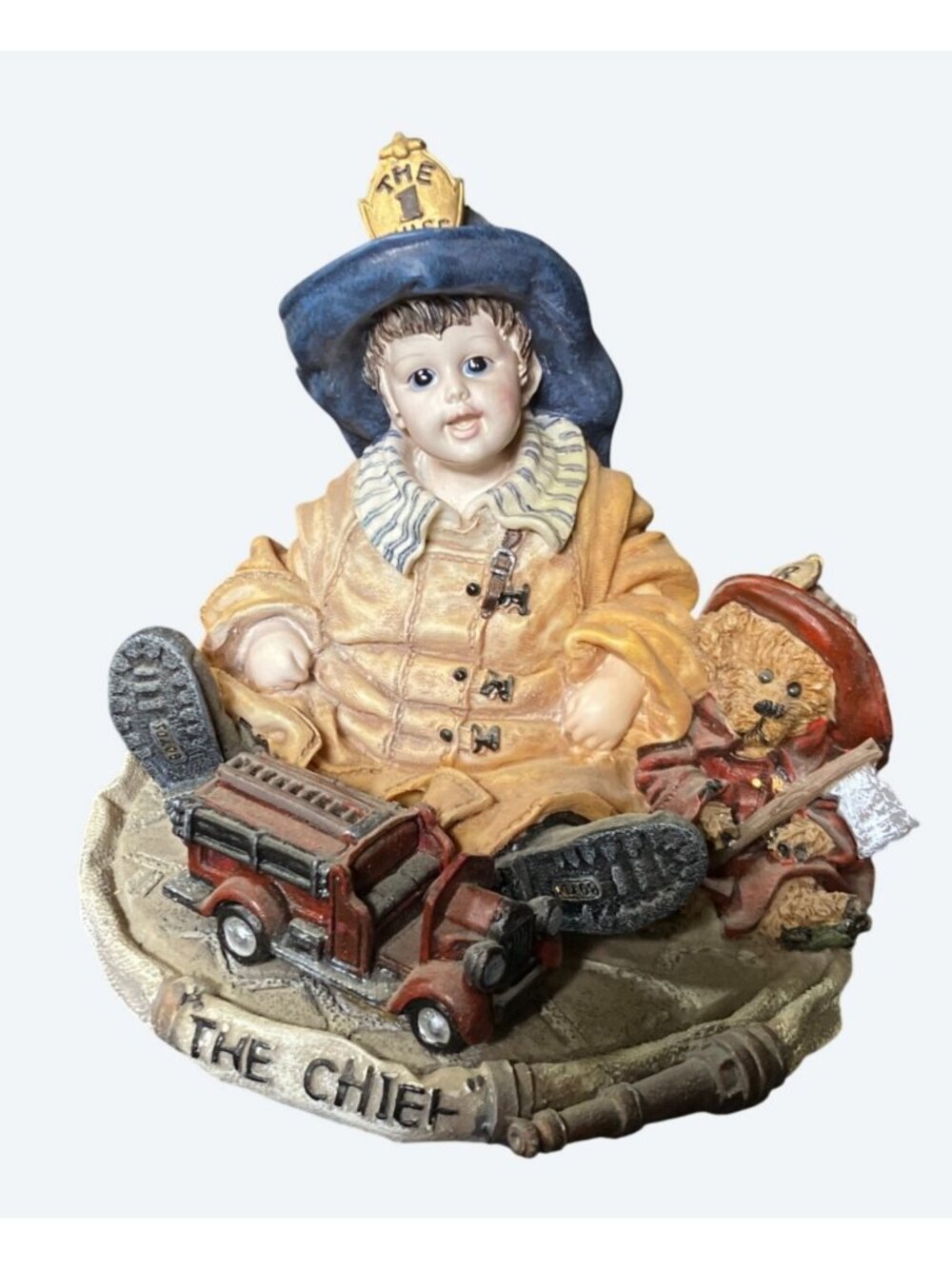 Boyds Yesterdays Child Dollstone Collection The Fire Chief Figurine 1998